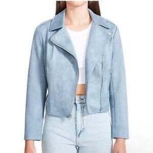 BB Dakota Steve Madden Moto Jacket Size XXL Faux Suede Asymmetrical Zip Outdoor